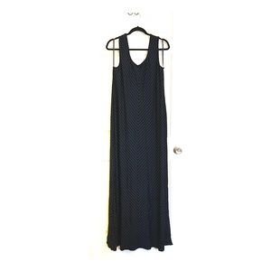 Merona Navy/Blue Sleeveless Striped Maxi Dress
